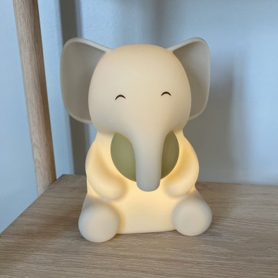 Nuuroo - Sigge silikonska lučka slonček – Cream